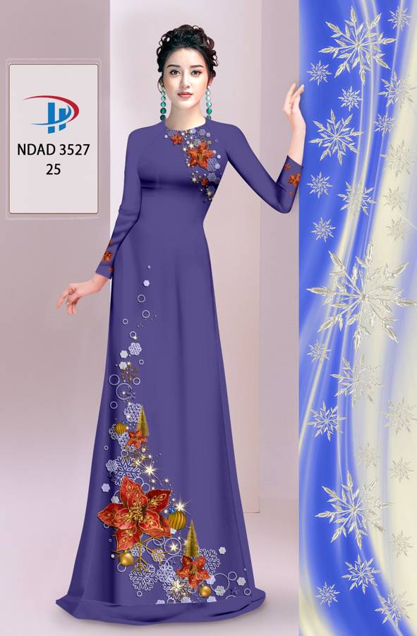 Vải Áo Dài Hoa In 3D AD NDAD3527 8